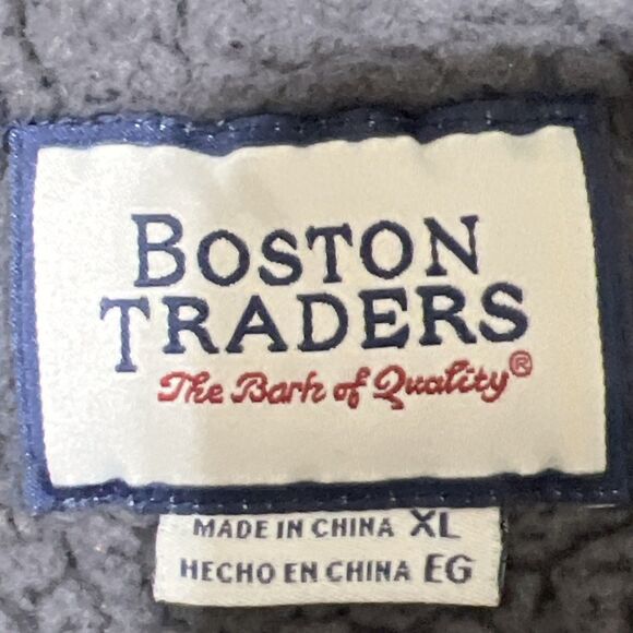 Boston Traders Cardigan Sweater Mens XL Gray Cable Knit Sherpa Lined Heavyweight - Picture 5 of 8